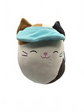 Squishmallows Cam Cat Plush with Blue Cap